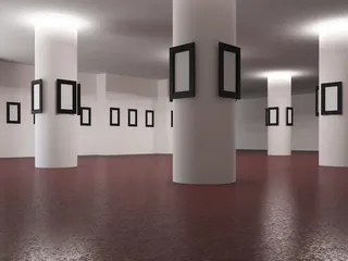 展览厅灯光布置免抠