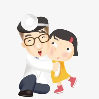 矢量图案素材健康体检医护人员免抠