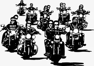 矢量飙车族摩托车队免抠