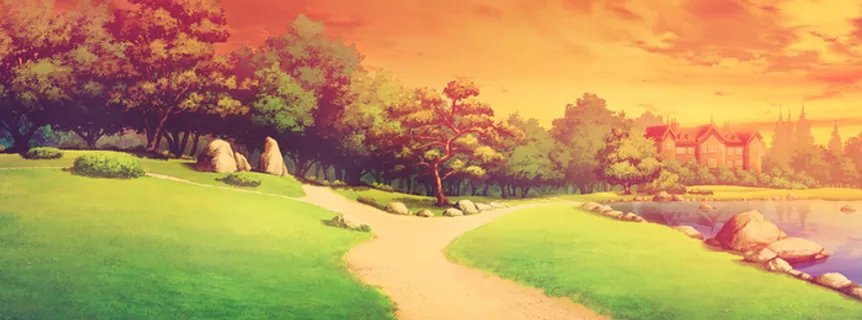 动漫金秋森林树林唯美背景banner高清