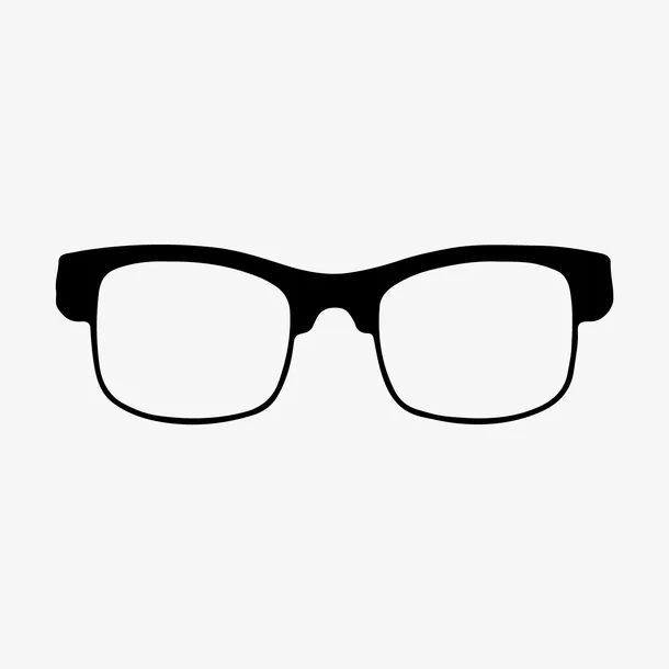 近视个性眼镜框图案免抠