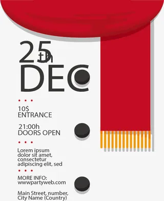 红色微博邀请卡免抠