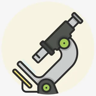 门诊化验室医学显微镜科学药卷免抠