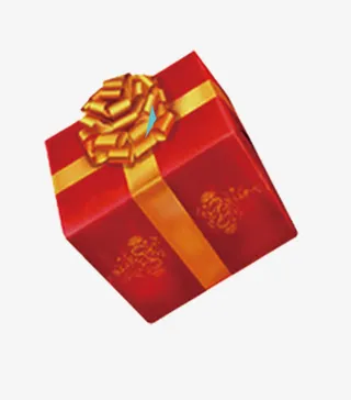 红色精致礼盒免抠