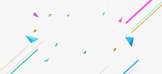 彩色线条漂浮物免抠