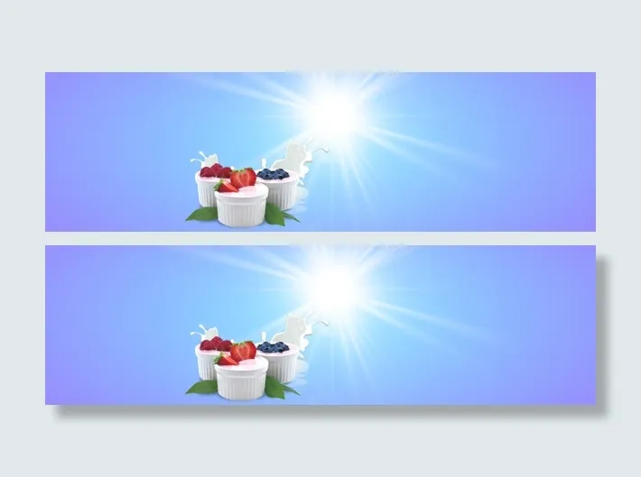 电商牛奶促销背景banner