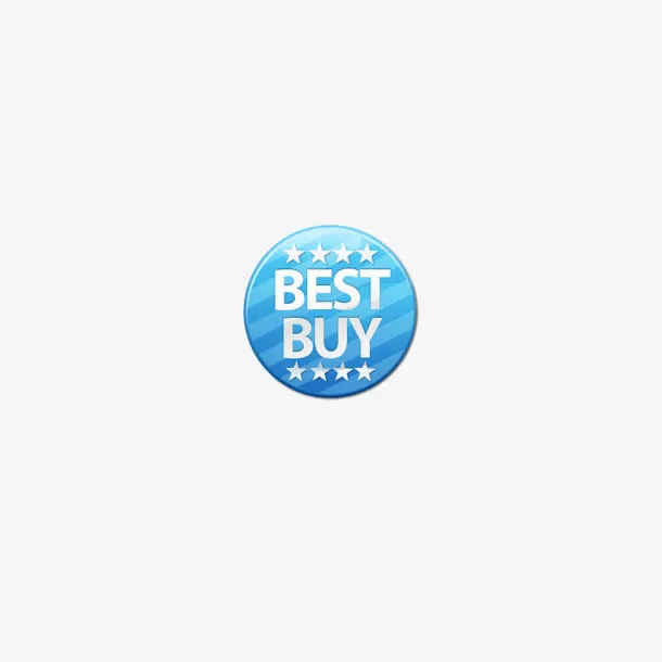 深蓝色促销标签 BEST BUY免抠