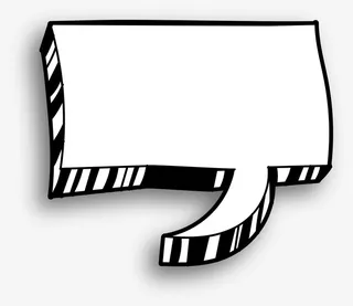 手绘黑色逗号对话框免抠