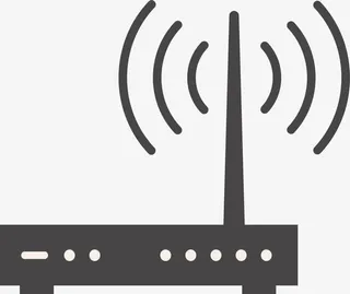 黑色无线路由器免抠