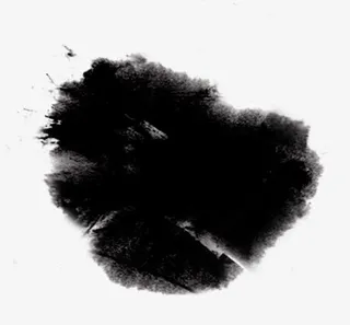 中国风书本墨迹插图免抠