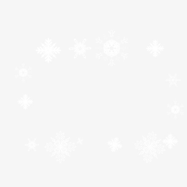 雪花边框元素免抠