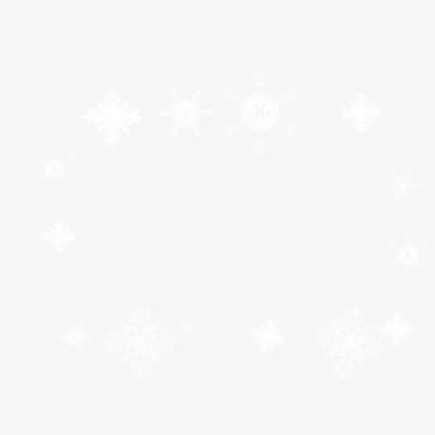 雪花边框元素免抠