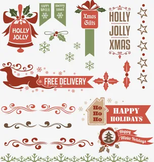 矢量圣诞海报宣传单素材免抠