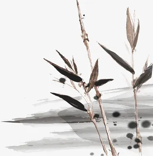 水墨元素 水墨中国画 水墨山水免抠