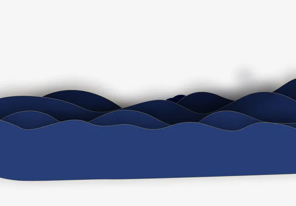 海浪波纹浪花免抠