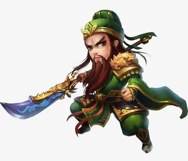 三国人物关云长免抠
