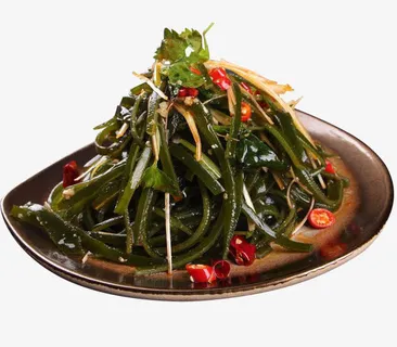 酸辣金针菇凉拌海带丝免抠