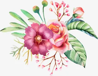 卡通插画夏日清凉护肤品花朵免抠