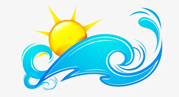 沙滩元素图片免抠