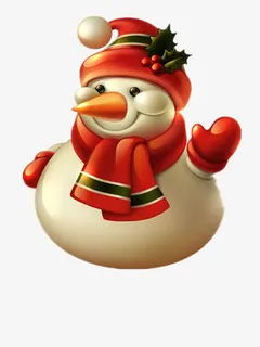 卡通雪人免抠