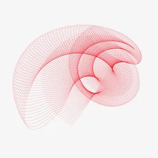 矢量红色螺旋空间透明网格免抠