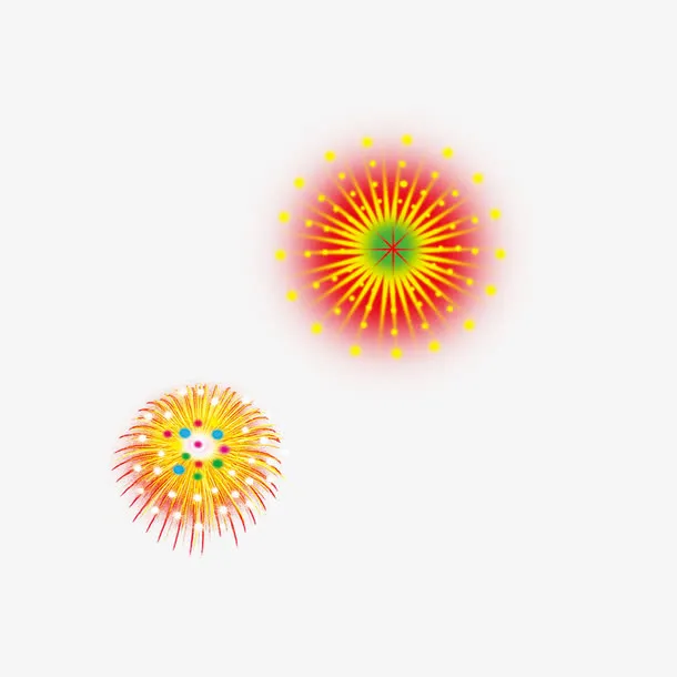 烟花剪纸 圆形免抠
