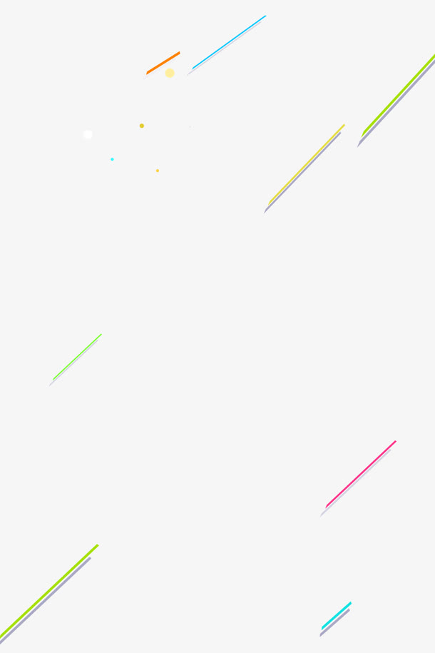 手绘彩色流星线简易免抠