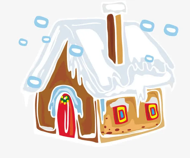 圣诞雪房免抠