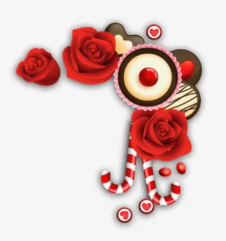 婚礼玫瑰花巧克力免抠