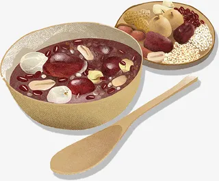 立体节日温热腊八粥免抠