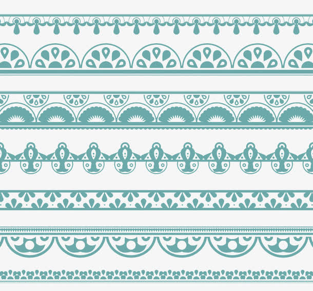 卡通花边设计矢量素材免抠