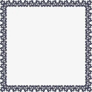 黑色花藤框架免抠