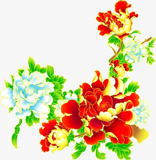 富贵开放花朵中秋免抠 富贵开放花朵中秋免抠