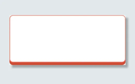 红边矩形立体图免抠