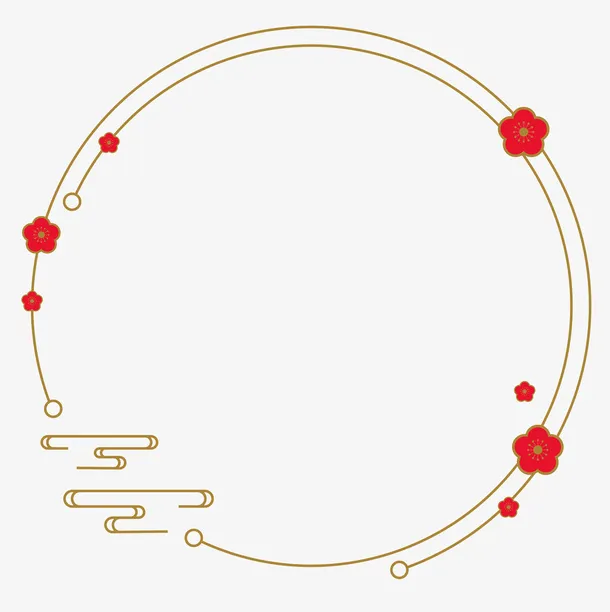 中国风 古风  线条边框免抠
