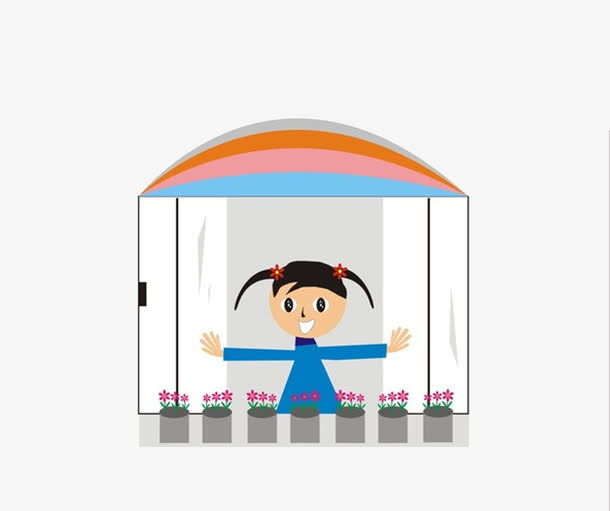 推窗女孩免抠