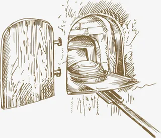 手绘线稿庄园农牧素材免抠