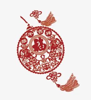 福字剪纸免抠