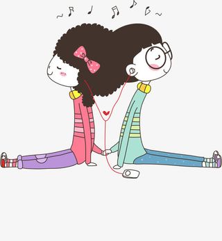 听歌的情侣免抠