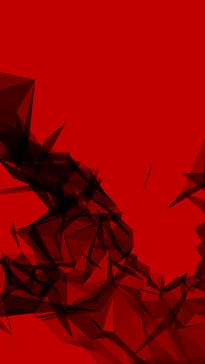 红色立体几何H5背景高清