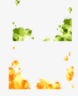 彩色水墨底纹免抠
