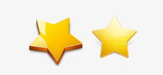 黄色五角星免抠