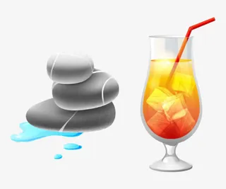 冰凉的夏日饮料免抠