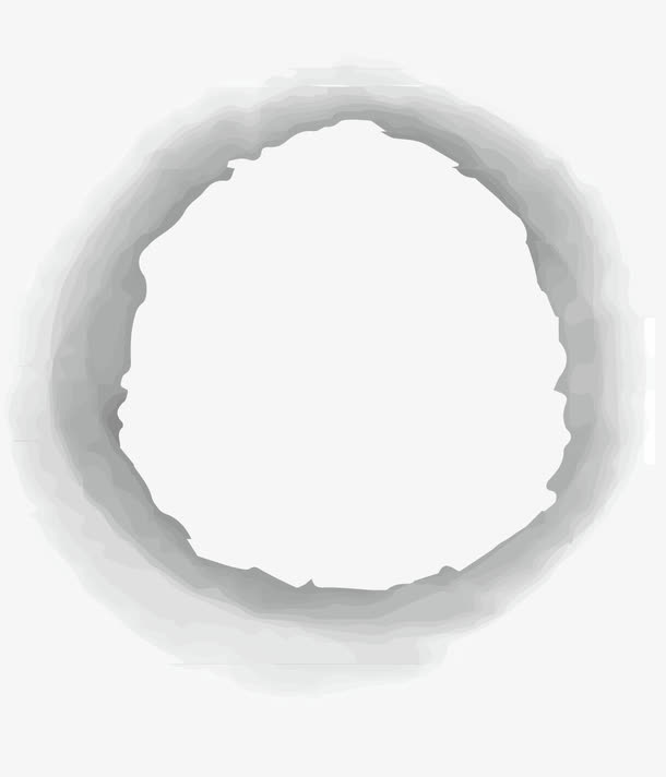 灰色圆形晕染边框免抠