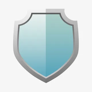 蓝色渐变安全盾牌免抠