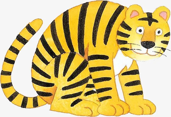 手绘老虎免抠