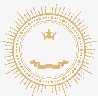 欧式圆形皇冠标签免抠