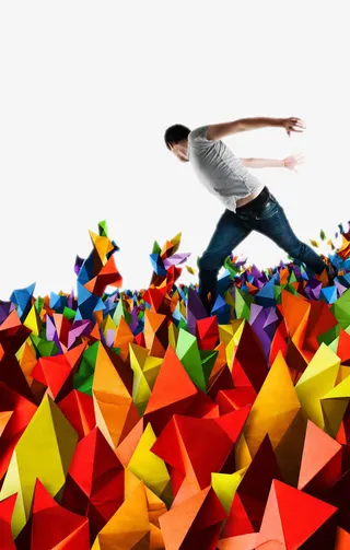 创意堆积的千纸鹤免抠