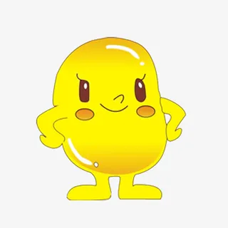 叉腰金豆娃娃免抠
