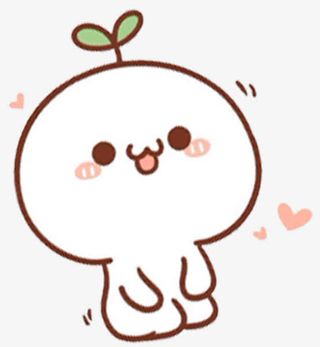 卡通可爱白色长草糯米团子免抠